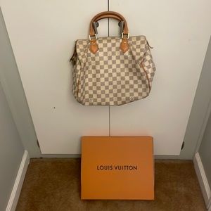 Louis Vuitton Speedy 30 
Damier Azur Canvas